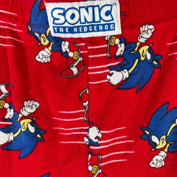 Sonic The Hedgehog Pajama Pants red size 8 - Picture 2 of 8